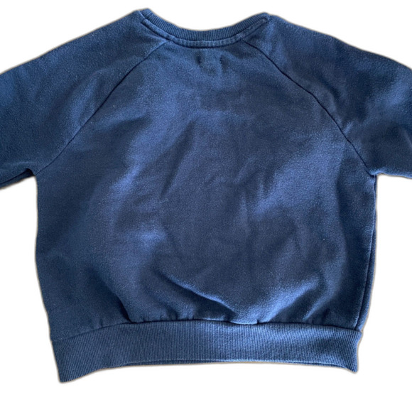 Gymboree Navy Pom Pom Sweatshirt Girls' M(7-8) - Picture 2 of 8